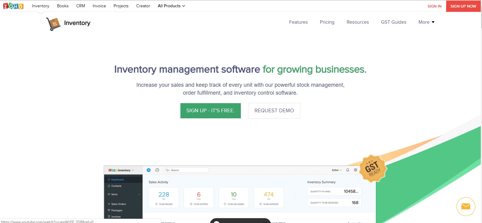 Zoho Inventory Management Software