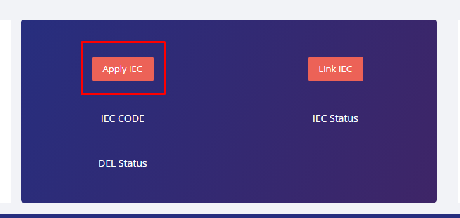 Apply for IEC at DGFT website after login