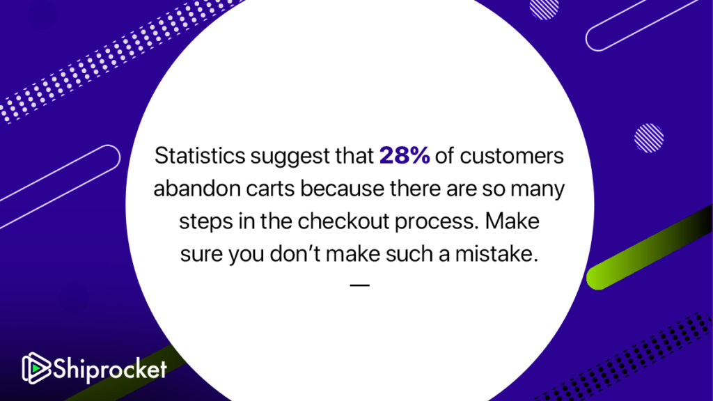 28% customers abandon carts according to stats